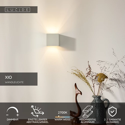 Lucide XIO - Wandleuchte - LED Dim. - G9 - 1x4W 2700K - Einstellbarer Abstrahlwinkel - Weiß - USP